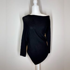 Theory Black Cashmere Asymmetrical Sweater Size Medium PERFECT CONDITION!